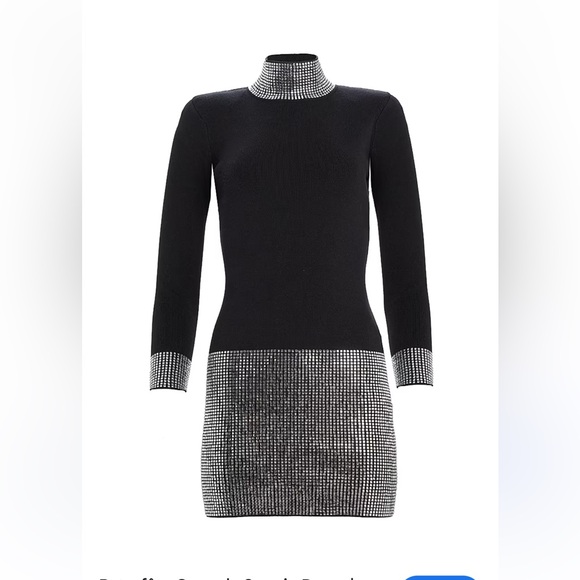 Retrofete Black and Silver Knit Dress, size M, great preowned condition - Picture 1 of 10